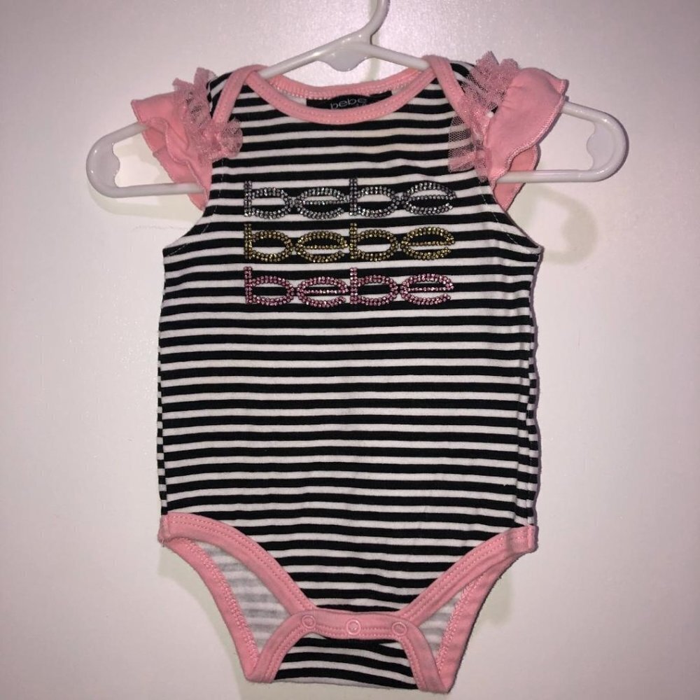 EUC Bebe Girl's onesie Size 3/6 months